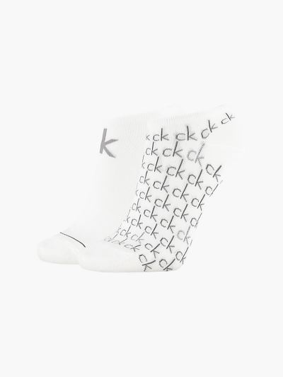 Calvin Klein Táskák & Kiegészítők HU516742 | Calvin Klein Logo Trainer Női Zokni Fehér